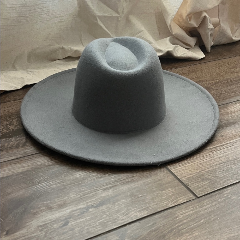Gray Fedora Hat - image 4